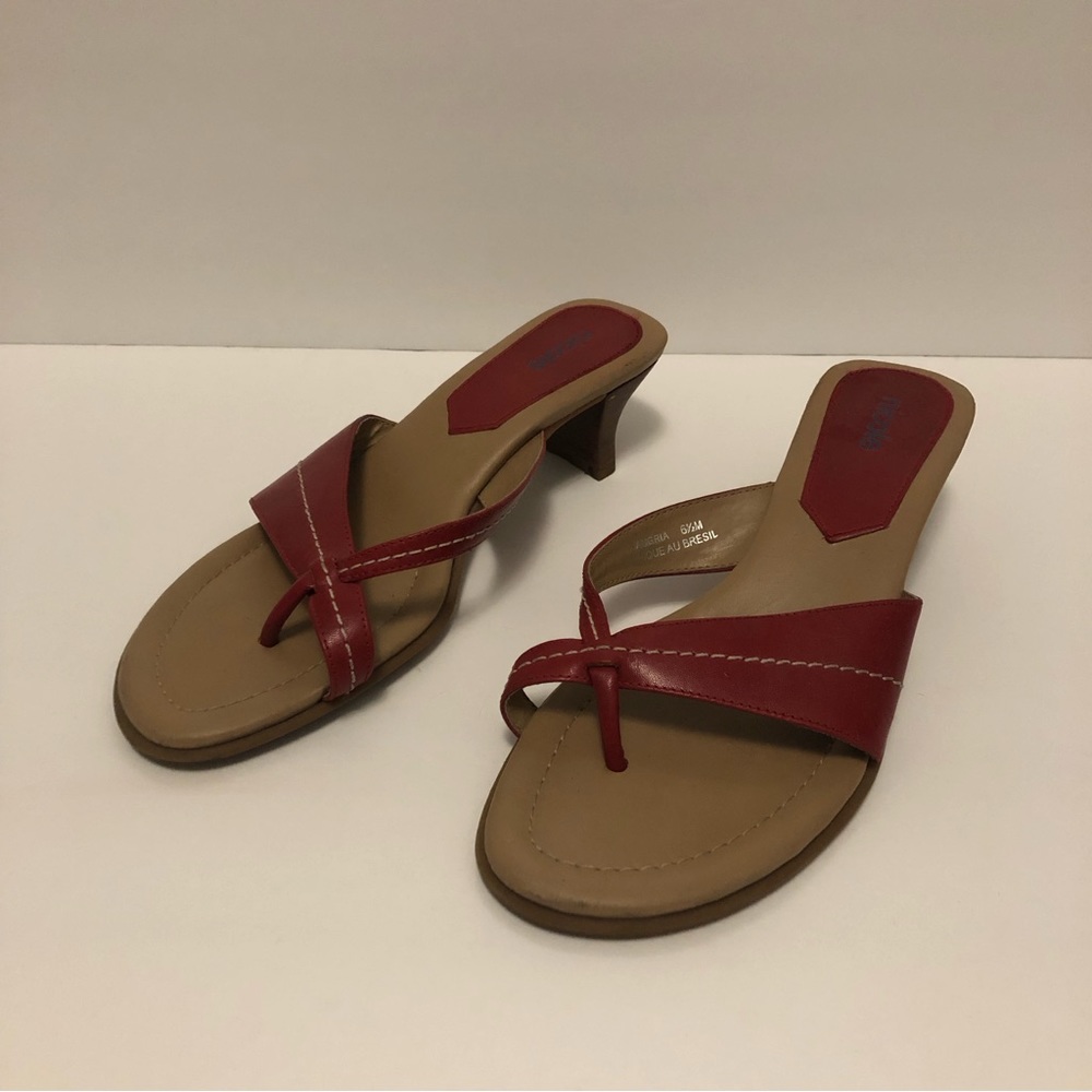 Vintage Nicole wood-look heel sandal